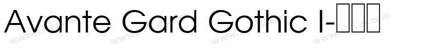 Avante Gard Gothic I字体转换